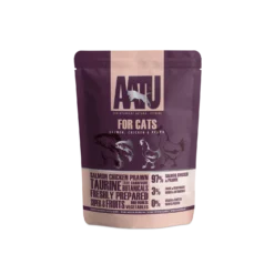 AATU Salmon, Chicken & Prawn Wet Cat Food Pouches - 10 X 85g By AATU