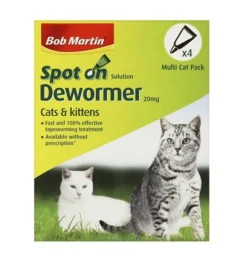 Bob Martin Spot On Dewormer For Cats - 4 Tubes By Bob Martin