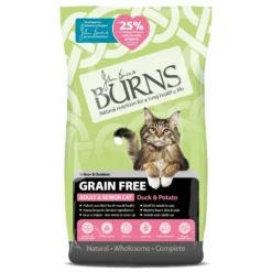 Burns Duck & Potato Free From Dry Cat Food - 2kg By Burns -Cat's Store Burns Duck Potato Free from Dry Cat Food 2kg 2