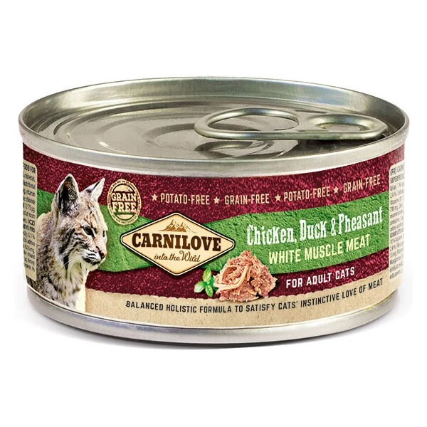 Carnilove Chicken Duck Phesant Wet Cat Food Tins - 12 X 100g By Carnilove 1 Carnilove Chicken Duck Phesant Wet Cat Food Tins - 12 X 100g By Carnilove