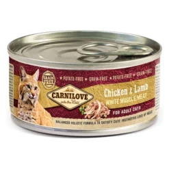 Carnilove Chicken & Lamb Wet Cat Food Tins - 12 X 100g By Carnilove
