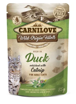 Carnilove Duck With Catnip Wet Cat Food Pouches - 24 X 85g By Carnilove