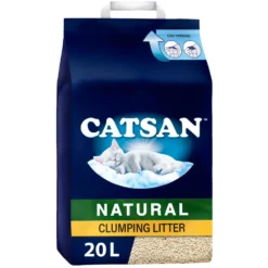 Catsan Natural Biodegradable Clumping Cat Litter - 20L By Catsan