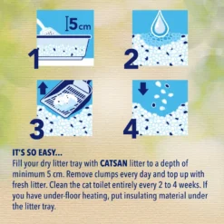 Catsan Natural Biodegradable Clumping Cat Litter - 20L By Catsan -Cat's Store Catsan Natural Biodegradable Clumping Cat Litter 20L 5