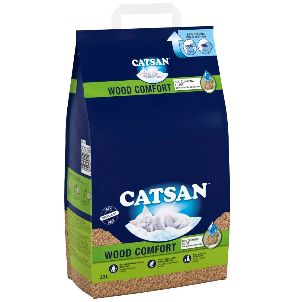 Catsan Wood Comfort Non Clumping Cat Litter - 20L By Catsan 3 Catsan Wood Comfort Non Clumping Cat Litter - 20L By Catsan - Image 3