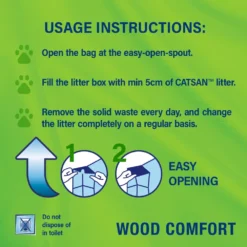 Catsan Wood Comfort Non Clumping Cat Litter - 20L By Catsan 14 Catsan Wood Comfort Non Clumping Cat Litter - 20L By Catsan -Cat's Store Catsan Wood Comfort Non Clumping Cat Litter 20L 6