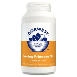 Dorwest Evening Primrose Oil Capsules For Dogs & Cats - 200 Capsules By Dorwest