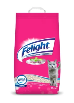 Felight Antibacterial Non-Clumping Cat Litter - 20 Litre By Bob Martin