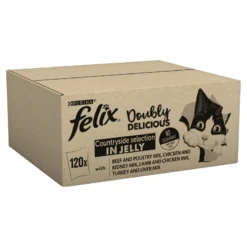 Felix As Good As It Looks Doubly Delicious Adult Mixed Selection Wet Cat Food Pouches - 120 X 100g By Felix