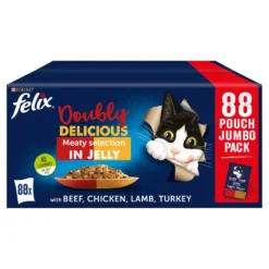 Felix As Good As It Looks Doubly Delicious Meat Cat Pouches - 88 X 100g By Felix