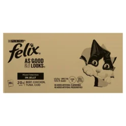 Felix As Good As It Looks Meat And Fish Cat Food - 80 X 100g By Felix -Cat's Store Felix As Good As It Looks Meat And Fish Cat Food 80x100g 7