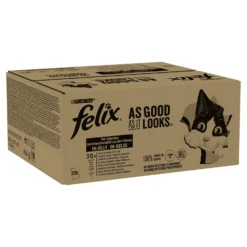 Felix As Good As It Looks Fish Mixed Adult Cat Pouches - 120 X 100g By Felix -Cat's Store Felix As Good As It Looks Ocean Feasts Mixed Adult Cat Pouches 120 x 100g 3
