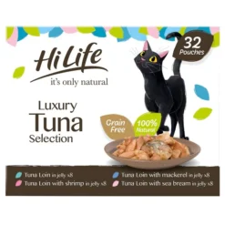 HiLife It's Only Natural - Luxury Tuna Selection In Jelly - 32x50g By HiLife