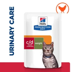 Hill's Prescription Diet C/D Urinary Stress + Metabolic Wet Cat Food Pouches With Chicken - 12 X 85g By Hills Prescription Diet -Cat's Store Hills Prescription Diet C D Urinary Stress Metabolic Wet Cat Food Pouches with Chicken 12 x 85g 2