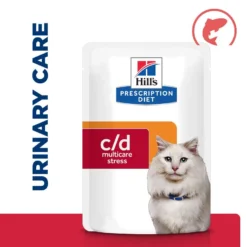 Hill's Prescription Diet C/D Urinary Stress Salmon Cat Pouches - 12 X 85g By Hills Prescription Diet -Cat's Store Hills Prescription Diet C D Urinary Stress Salmon Cat Food Pouches 12 x 85G 2