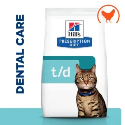 Hills Prescription Diet Feline T/D Dry Cat Food - 3kg By Hills Prescription Diet -Cat's Store Hills Prescription Diet Feline T D Cat Food 3kg 2