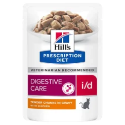 Hill's Prescription Diet I/D Digestive Care Chicken Cat Food Pouches - 12 X 85G By Hills Prescription Diet -Cat's Store Hills Prescription Diet I D Chicken Cat Food Pouches 12 x 85G 2