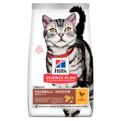 Hill's Science Plan Adult Hairball & Indoor Chicken Dry Cat Food - 10kg By Hills