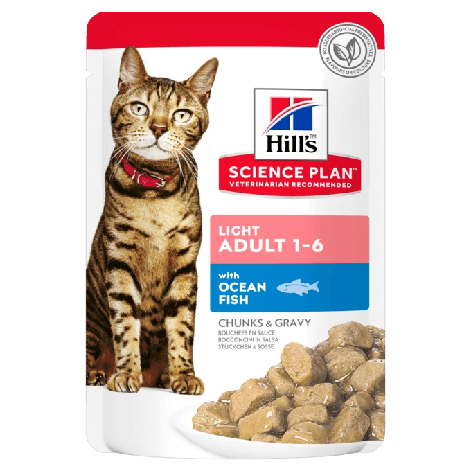 Hill's Science Plan Light Fish Multipack Cat Pouches - 12 X 85g By Hills 1 Hill's Science Plan Light Fish Multipack Cat Pouches - 12 X 85g By Hills
