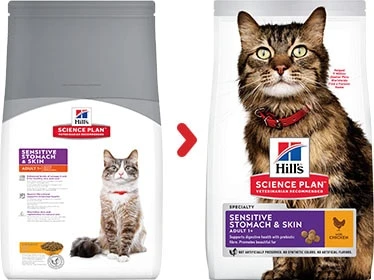 Hill's Science Plan Sensitive Stomach & Skin Dry Cat Food - 7kg By Hills 2 Hill's Science Plan Sensitive Stomach & Skin Dry Cat Food - 7kg By Hills - Image 2