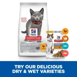 Hill's Science Plan Sterilised Kitten Dry Food With Chicken - 1.5 Kg By Hills -Cat's Store Hills Science Plan Sterilised Kitten Dry Food With Chicken 1.5 kg 4