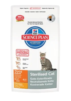 Hill's Science Plan Young Adult Sterilised Chicken Dry Cat Food - 3Kg By Hills -Cat's Store Hills VetEssentials Young Adult Sterilised Chicken Dry Cat Food 3 5Kg 9354M