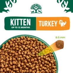 James Wellbeloved Kitten Complete Dry Cat Food Biscuits Turkey - 4kg By James Wellbeloved -Cat's Store James Wellbeloved Turkey Rice Dry Kitten Food 4kg 8