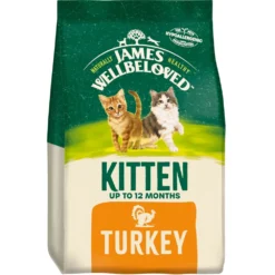 James Wellbeloved Kitten Complete Dry Cat Food Biscuits Turkey - 4kg By James Wellbeloved -Cat's Store James Wellbeloved Turkey Rice Dry Kitten Food 4kg 9