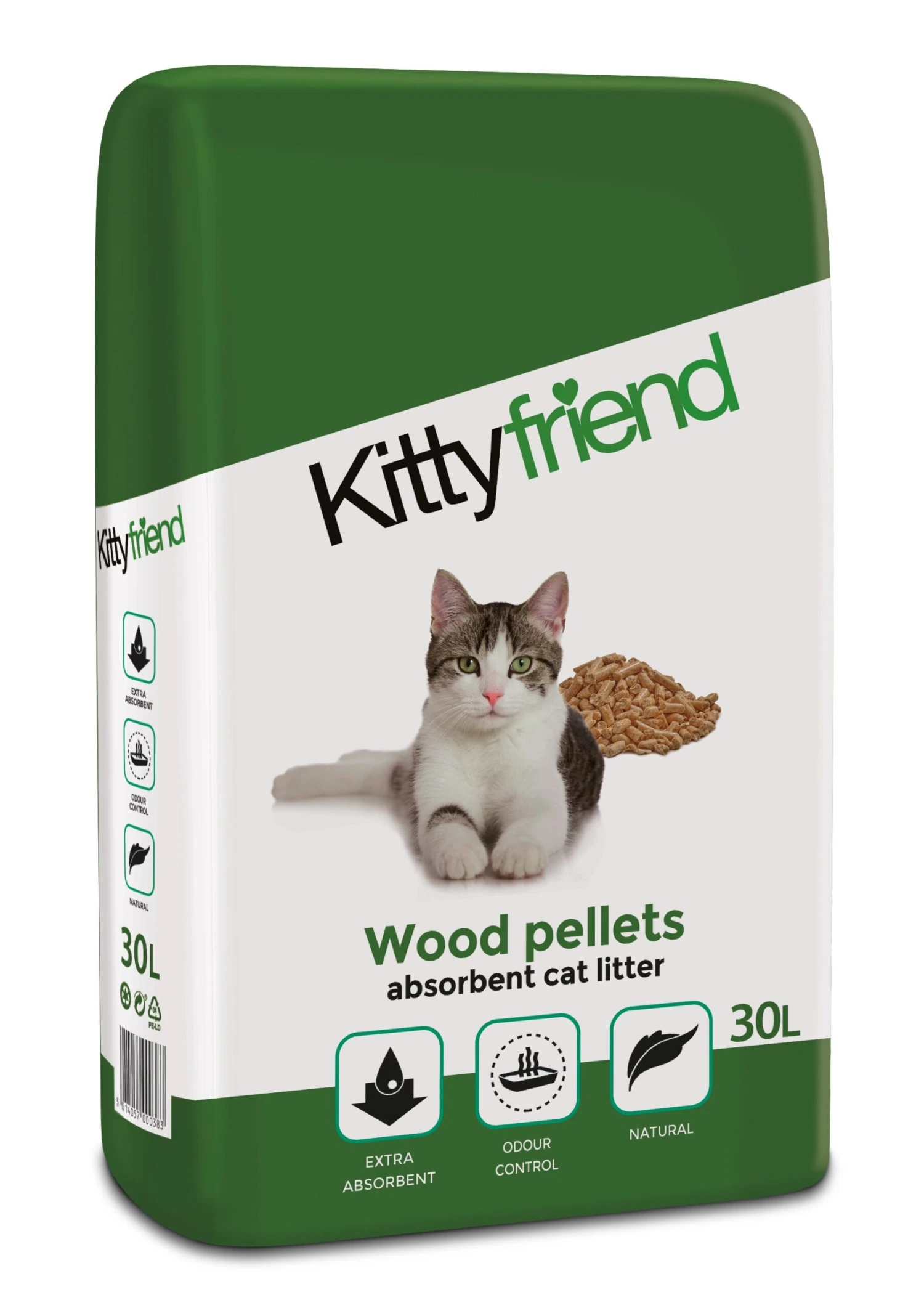 Kittyfriend Wood Cat Litter - 30 Litre By Sanicat 1 Kittyfriend Wood Cat Litter - 30 Litre By Sanicat