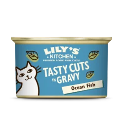 Lily's Kitchen Tasty Cuts Fish In Gravy Wet Cat Food Tins - 24 X 85g By Lilys Kitchen