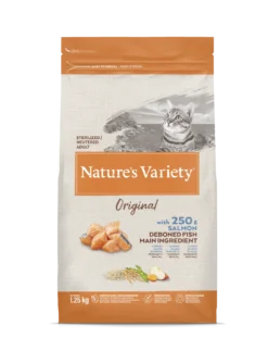 Nature's Variety Original Adult Sterilised Cat Dry Salmon Food - 1.25kg By Natures Variety