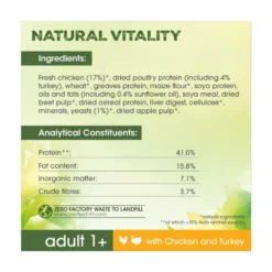 Perfect Fit Adult 1+ Natural Vitality Dry Chicken & Turkey Cat Food - 6kg By Perfect Fit -Cat's Store Perfect Fit Adult 1 Natural Vitality Dry Chicken Turkey Cat Food 6kg 4