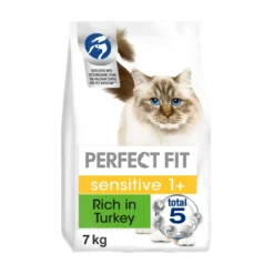 Perfect Fit Adult 1+ Sensitive Dry Turkey Cat Food - 7kg By Perfect Fit