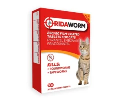 RidaWORM Grilled Meat Flavour Film-Coated Tablets For Cats - 2 Tablets By RidaFlea And RidaWorm