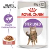 Royal Canin Feline Adult Sterilised In Gravy Wet Cat Food Pouches - 12 X 85g By Royal Canin