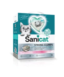 Sanicat Strong Clumps Baby Powder Cat Litter - 10 Litre By Sanicat
