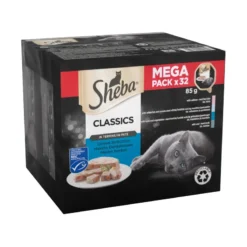 Sheba Classics Adult Wet Cat Food Trays Ocean Collection In Terrine - 32 X 85g By Sheba -Cat's Store Sheba Classics Adult Wet Cat Food Trays Ocean Collection in Terrine 32x85 9