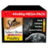 Sheba Select Slices Poultry Collection In Gravy Wet Cat Food Pouches - 40 X 85g By Sheba