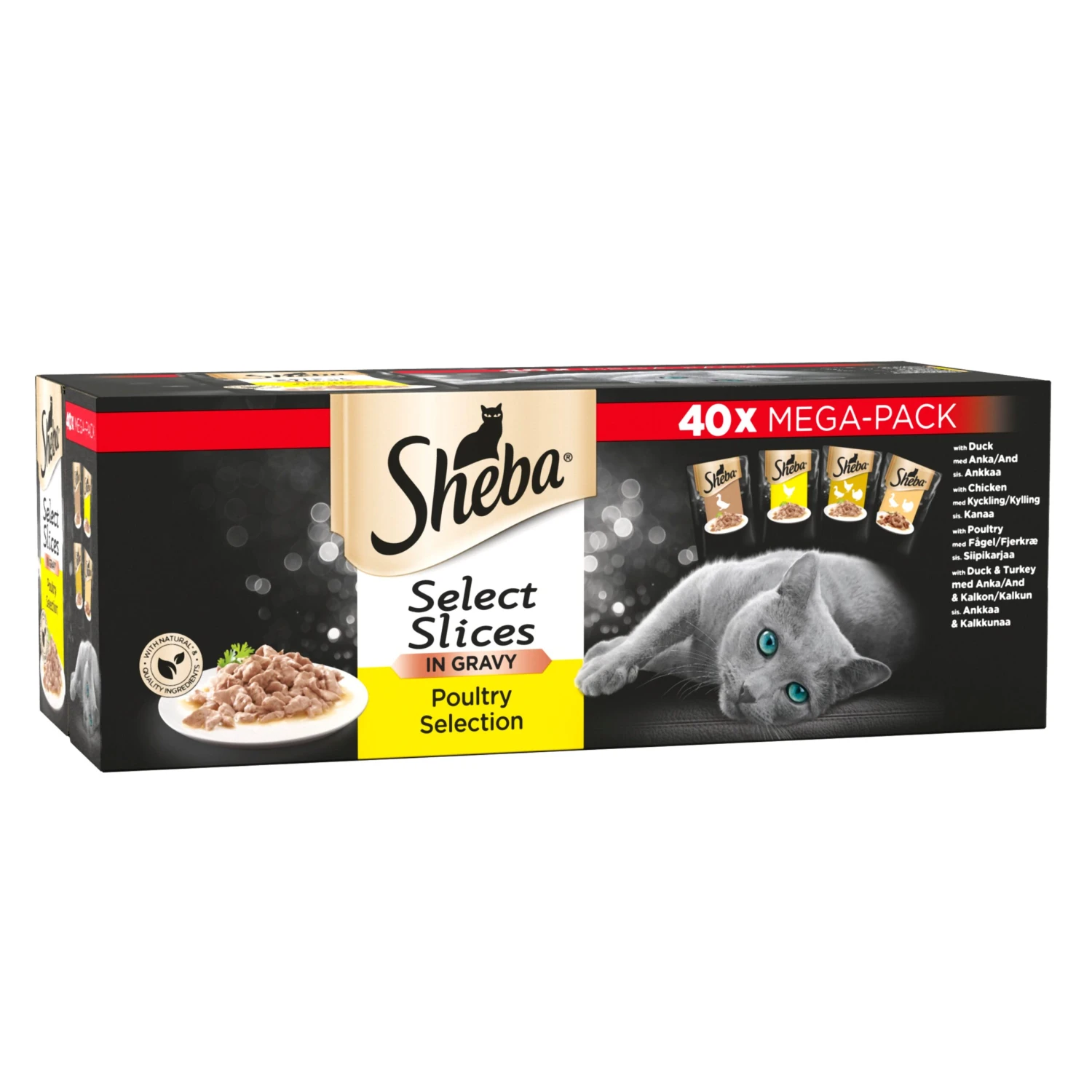 Sheba Select Slices Poultry Collection In Gravy Wet Cat Food Pouches - 40 X 85g By Sheba 3 Sheba Select Slices Poultry Collection In Gravy Wet Cat Food Pouches - 40 X 85g By Sheba - Image 3