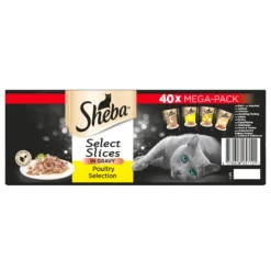 Sheba Select Slices Poultry Collection In Gravy Wet Cat Food Pouches - 40 X 85g By Sheba 19 Sheba Select Slices Poultry Collection In Gravy Wet Cat Food Pouches - 40 X 85g By Sheba -Cat's Store Sheba Fine Flakes Poultry Cat Pouches in Gravy 40 x 85g 98 scaled