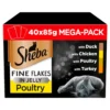 Sheba Fine Flakes Poultry Selection In Jelly Wet Cat Food Pouches - 40 X 85g By Sheba