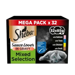 Sheba Sauce Lover Adult Wet Cat Food Trays Mixed Collection - 32x85g By Sheba