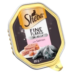 Sheba Tender Fine Flakes Salmon In Jelly Wet Cat Food Trays - 22 X 85g By Sheba -Cat's Store Sheba Tender Salmon Pieces in Jelly 18 Pack 85g 3