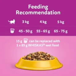 WHISKAS 1+ Adult Cat Dry Food With Chicken - 3.8kg By Whiskas -Cat's Store WHISKAS 1 Cat Complete Dry with Chicken 3.8kg 6